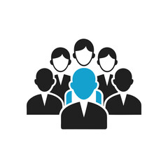 group people icon silhouette vector icon 