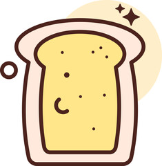 Toast Bread Icon Element