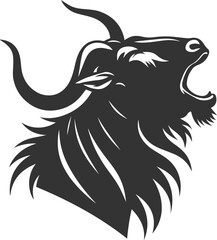 Obraz premium Wild animal vector silhouette of a wildebeest