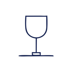 wine glass on white background