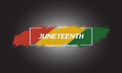 Fototapeta premium Juneteenth Emancipation Day. African American Independence Day. Juneteenth holiday banner. Vector illustration