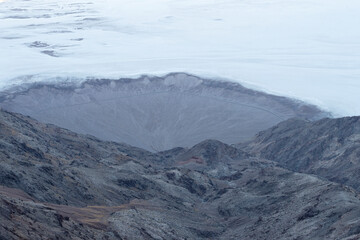 Stunning vistas of the Death Valley, including the Badwater Basin and the Panamint Range from Dante's View