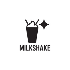  Milkshake icon vector symbol design illustration