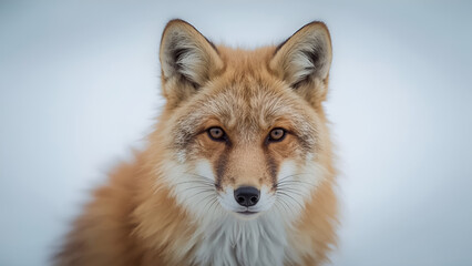 Fototapeta premium Close-Up of a Curious Arctic Fox in Snowy Landscape 