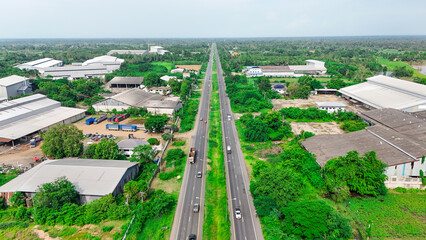 aerial view of the city