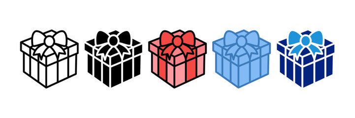 Gift Box Icon Element For Design