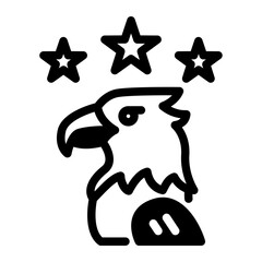 This Eagle icon is suitable for 4th of July, Independence Day, etc