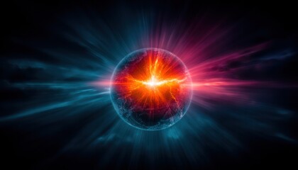 Fototapeta premium Cosmic sphere explosion