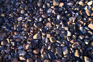 Pebbles in the sunset