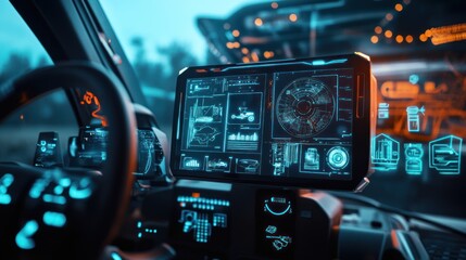 Futuristic Car Interface:  A Glimpse into the future of driving technology