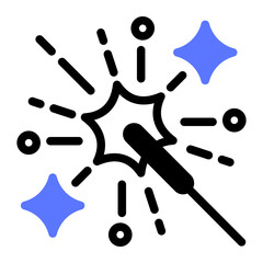 This Sparkler icon is suitable for 4th of July, Independence Day, etc