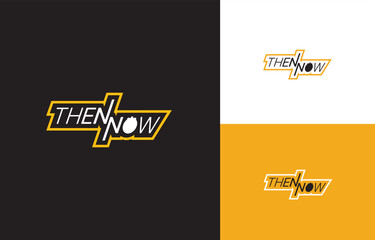 Then Now A Modern Logo Representing Change and Time