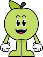 70s Retro Fruit Characters Element