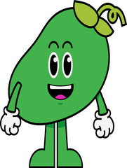 70s Retro Fruit Characters Element