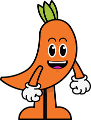 70s Retro Fruit Characters Element