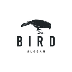 bird logo concept animal design flying freely in the sky hummingbird silhouette with a simple, cool, modern design illustration of a brand symbol template for a business product or poster template