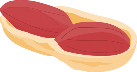 Illustration of a Peanut in Shell