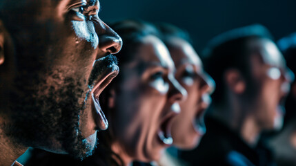 Dramatic close-up portrait of intense emotional expression, capturing raw human feelings and inner struggle, powerful and evocative moment.