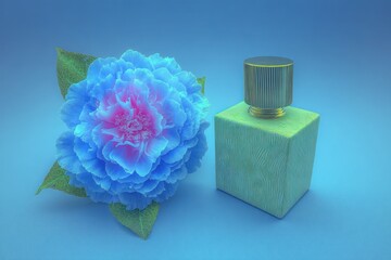 Floral perfume bottle