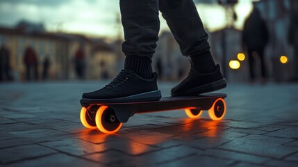 Futuristic E-Skate With Touch Grip