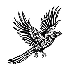 Fototapeta premium Flying Pheasant Design svg