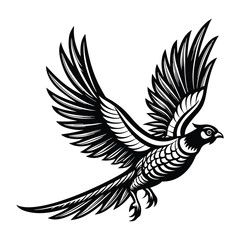 Fototapeta premium Flying Pheasant Design svg