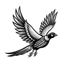 Fototapeta premium Flying Pheasant Design svg