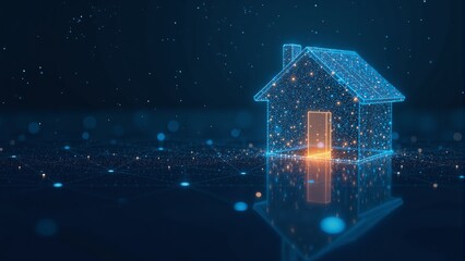 Digital House Connected Data Network Concept