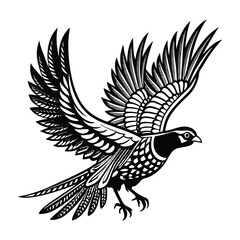 Fototapeta premium Flying Pheasant Design svg