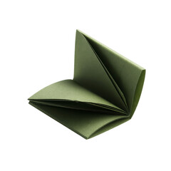 Abstract Green Origami Paper Book, Folded in a Unique Design