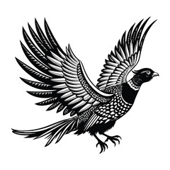 Obraz premium Flying Pheasant Design svg