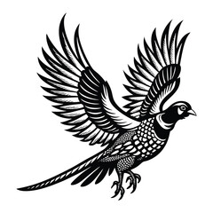 Fototapeta premium Flying Pheasant Design svg