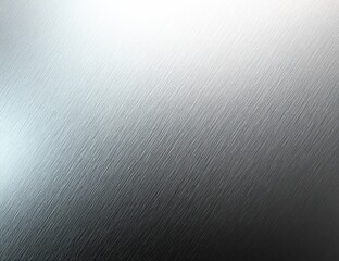Close-up of textured brushed metal surface with gradient lighting and fine parallel scratches creating a reflective industrial effect