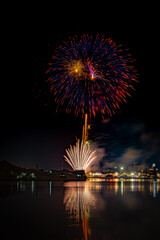 fireworks over the river
