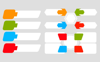 Infographic for promoting your business with abstract arrows and shapes.