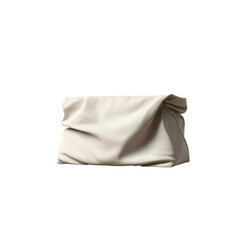 Fototapeta premium Draped Beige Fabric, Textured Cloth, Abstract Transparent background