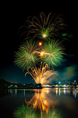 fireworks over the river