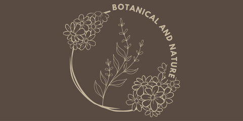 nature and green botanical logo design 