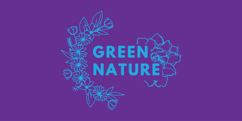 nature and green botanical logo design 