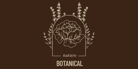 nature and green botanical logo design 