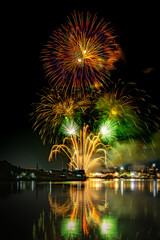fireworks over the river