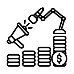 Broadcast Marketing - Financial Strategy Outline Icon