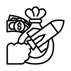 High Speed Loans - Financial Strategy Outline Icon