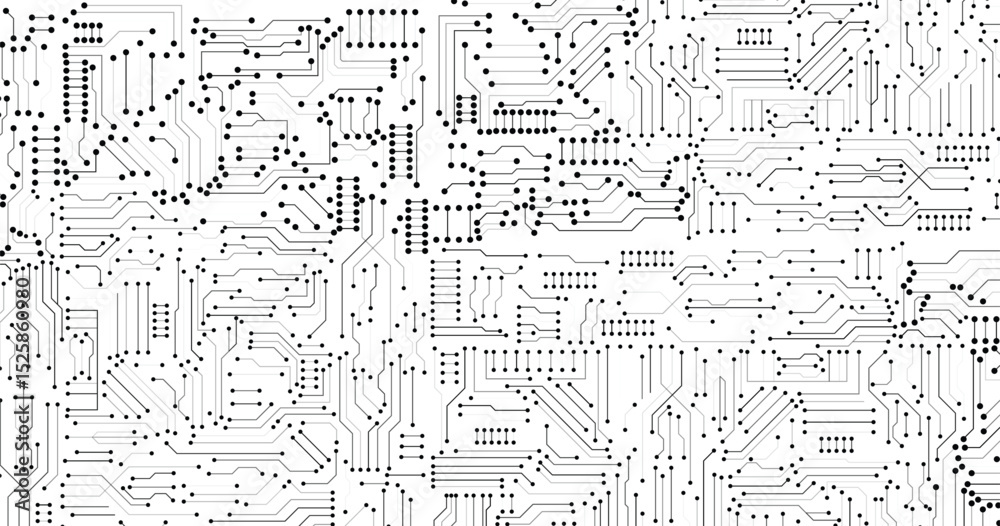 Poster circuit board pattern for technology background. vector illustration. seamless pattern with circuit 