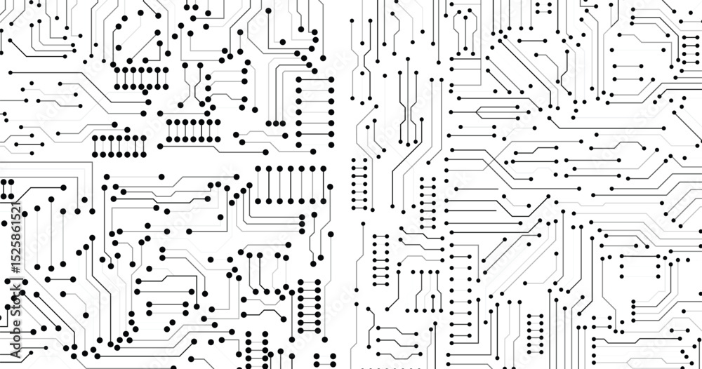 Poster abstract vector background with high tech circuit board. microchip background.