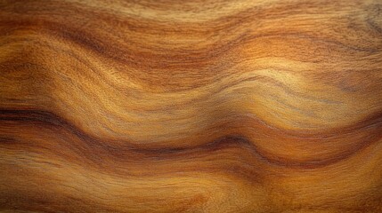 Close-up of warm brown wood grain with natural flowing lines and textured surface creating an organic and calming visual