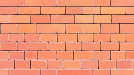Obraz premium Orange brick wall texture, seamless pattern, background, design element