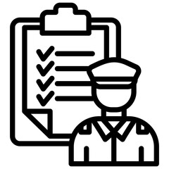 customs clearance line icon