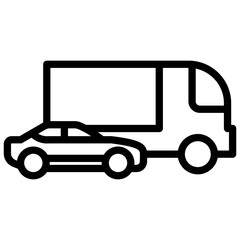 land transport line icon