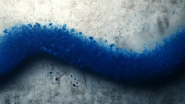 Blue glitter wave on gray texture background, abstract and elegant backdrop, full hd